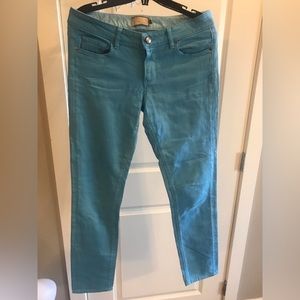 Paige Premium Denim Blue Turquoise Jeans size 27